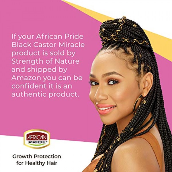 African Pride Black Castor Miracle Extra Hold Braid, Loc, Twist G...