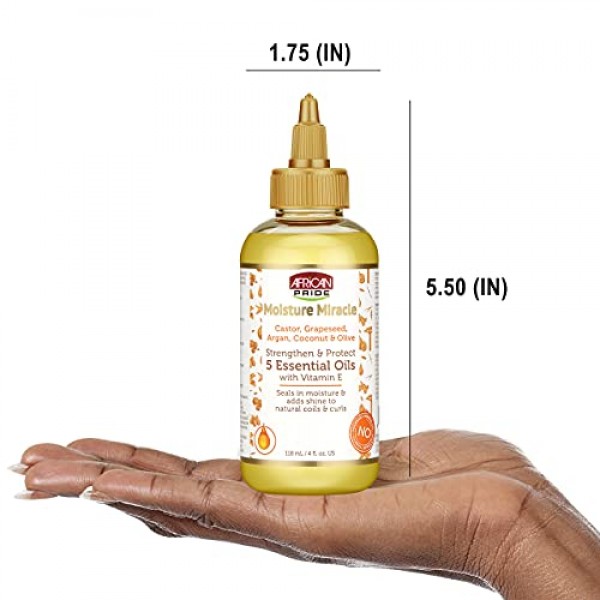 African Pride Moisture Miracle 5 Essential Oils - Contains Castor...