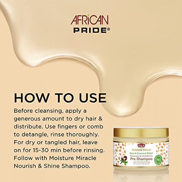 African Pride Moisture Miracle Aloe & Coconut Water Pre-Shampoo -...