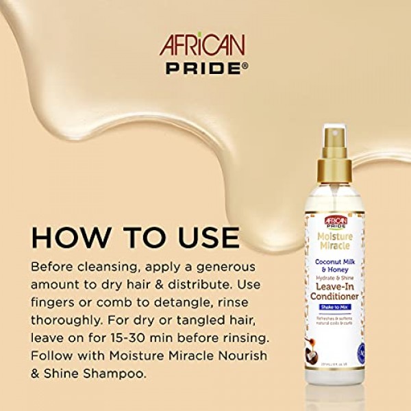 African Pride Moisture Miracle Coconut Milk & Honey Leave-In Cond...