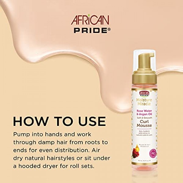 African Pride Moisture Miracle Rose Water & Argan Oil Curl Hair M...