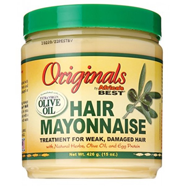 Africas Best Orig Hair Mayonnaise 15 Ounce Jar 443ml 2 Pack