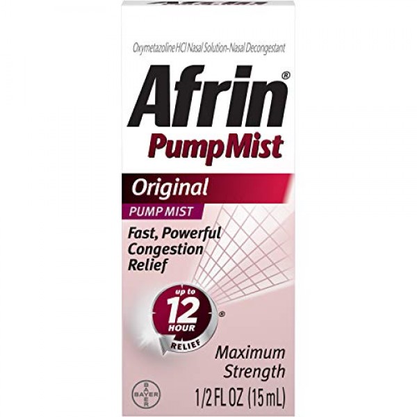 Afrin Original Maximum Strength 12 Hour Nasal Congestion Relief P...