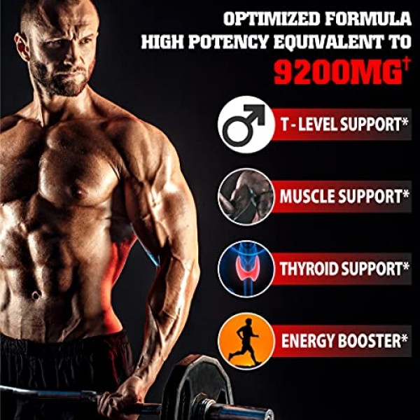 Energy Support Supplement for Men with Ashwagandha, Tribulus, Gin...
