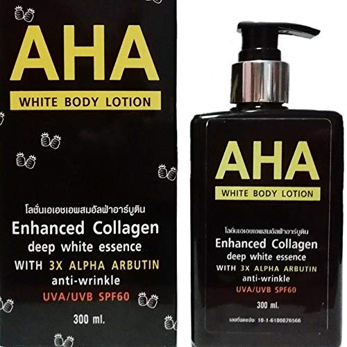 AHA Whitening Body Lotion UV-SPF60 Blenching Arbutin White Lighte...