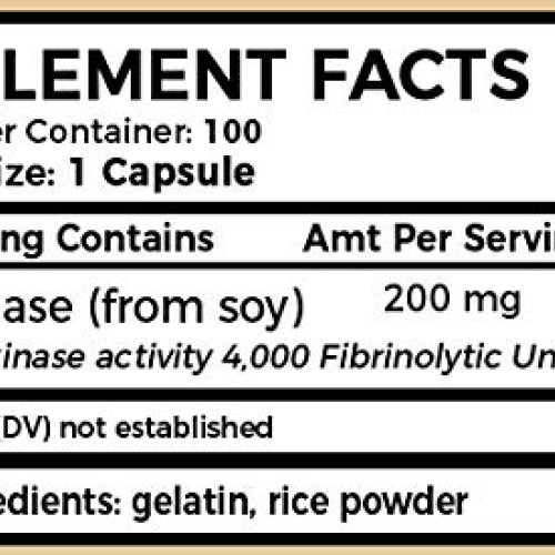 Nattokinase Supplement by Ahana Nutrition - Cardiovascular Health...