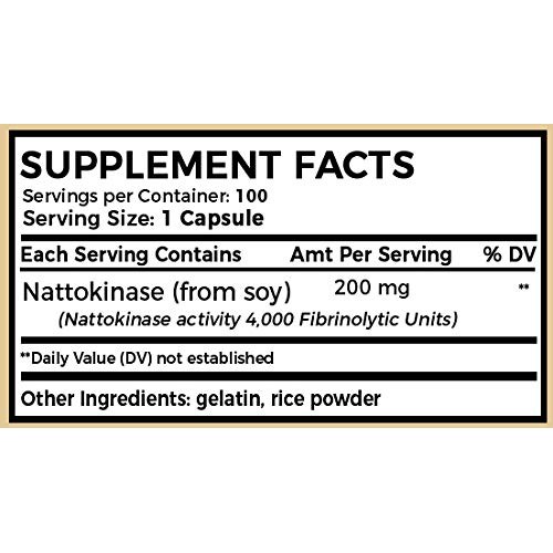 Nattokinase Supplement by Ahana Nutrition - Cardiovascular Health...