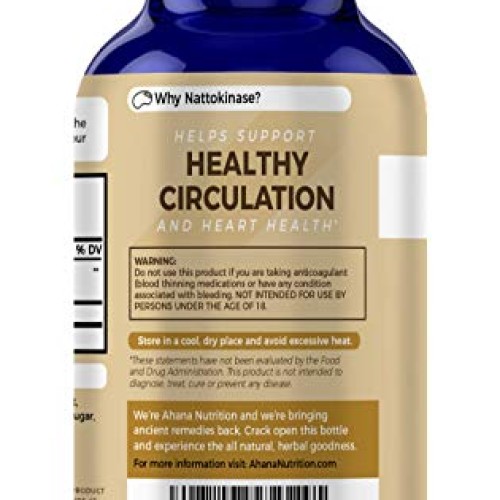 Nattokinase Supplement by Ahana Nutrition - Cardiovascular Health...
