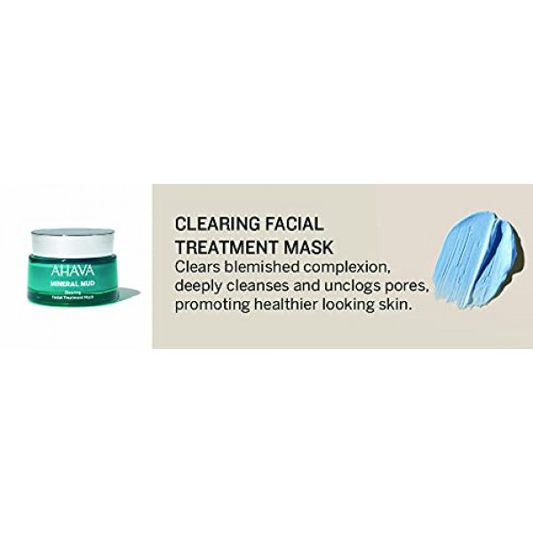 AHAVA Dead Sea Mineral Mud Clearing Facial Treatment Mask, 1.7 Fl Oz