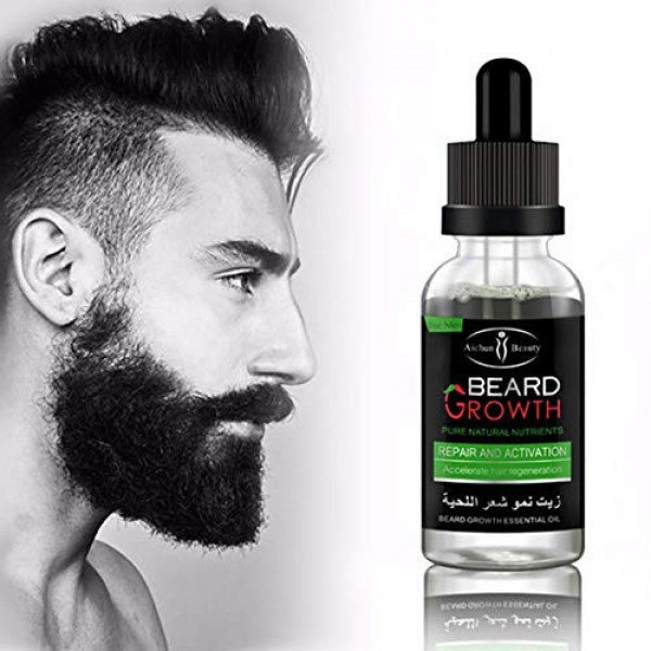 AICHUN BEAUTY Beard Oil Mustache Hair Growth Pure Natural Nutrien...