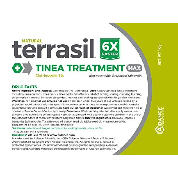 Terrasil Tinea Treatment 2-Product Ointment and Cleansing Bar Sys...