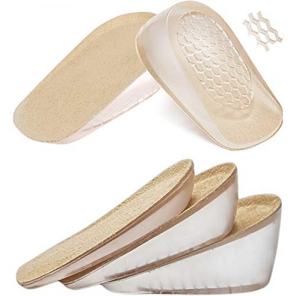 Ailaka 2 Pairs Gel Height Increase Insole, Invisible Heel Lift In...