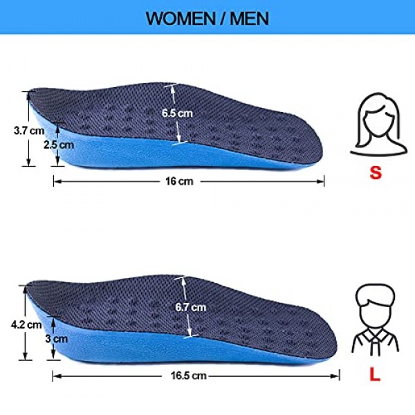 Ailaka Height Increase Insoles Can be Worn in Socks, Arch Suppo...