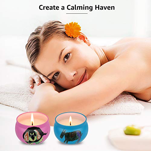 Natural Coconut Wax Scented Candles 4 OZ Portable Travel Tin Cand...
