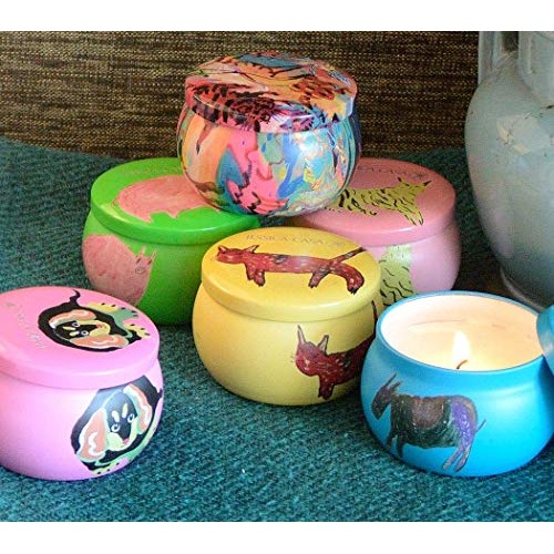 Natural Coconut Wax Scented Candles 4 OZ Portable Travel Tin Cand...