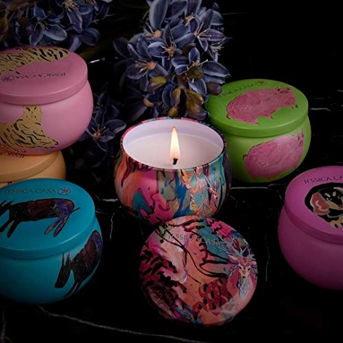 Natural Coconut Wax Scented Candles 4 OZ Portable Travel Tin Cand...