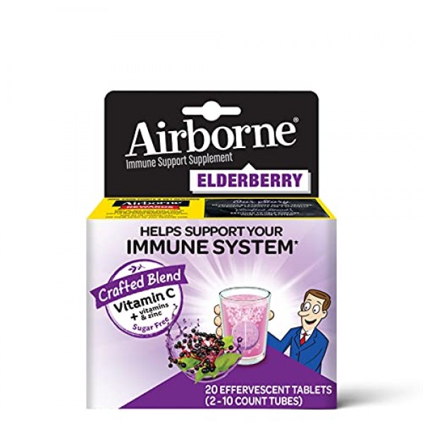 Airborne Elderberry Extract + Vitamin C 1000mg per serving - Ef...