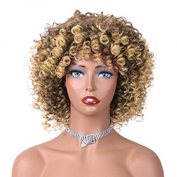 AISI BEAUTY Afro Wigs for Black Women Synthetic Afro Kinky Curly ...