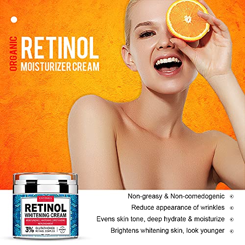 Retinol Moisturizer Cream for Face, Neck and Décolletage with Col...