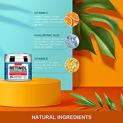 Retinol Moisturizer Cream for Face, Neck and Décolletage with Col...
