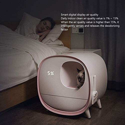 Automatic Self-Cleaning Cat Litter Box, Fully Enclosed Electric C...