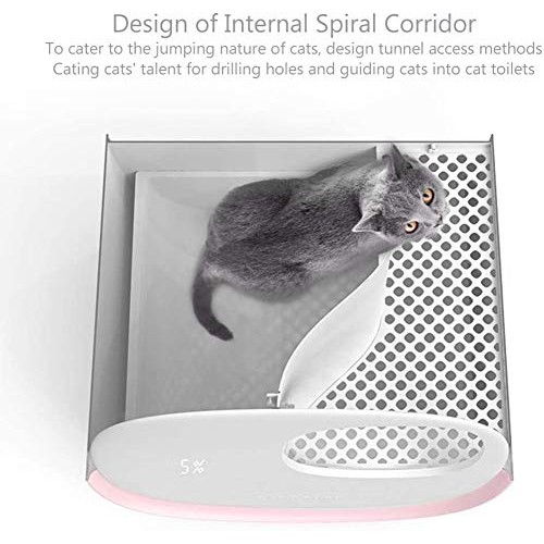 Automatic Self-Cleaning Cat Litter Box, Fully Enclosed Electric C...