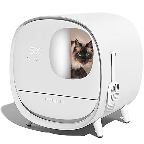 Automatic Self-Cleaning Cat Litter Box, Fully Enclosed Electric C...