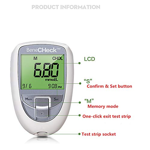 3 in 1 Multi Function Uric Acid Diabetes Cholesterol Tester Meter...