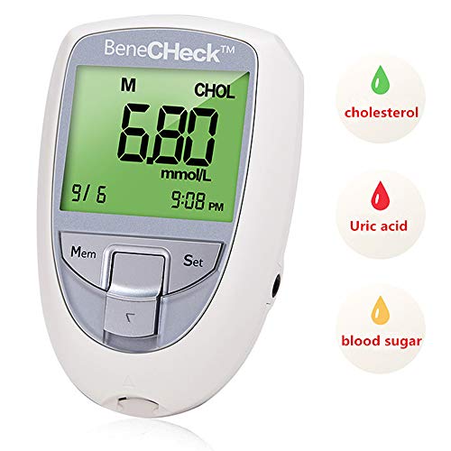 3 in 1 Multi Function Uric Acid Diabetes Cholesterol Tester Meter...