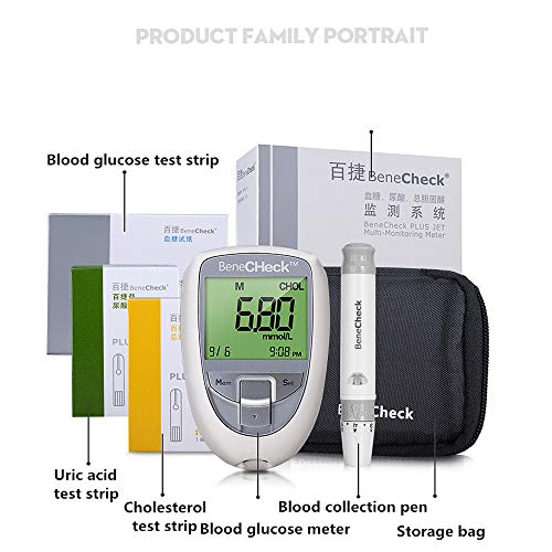 3 in 1 Multi Function Uric Acid Diabetes Cholesterol Tester Meter...
