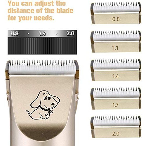 Professional Low Noise Pet Clippers, Rechargeable Cordless Dog Cl...