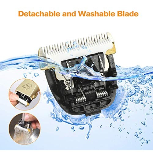 Professional Low Noise Pet Clippers, Rechargeable Cordless Dog Cl...