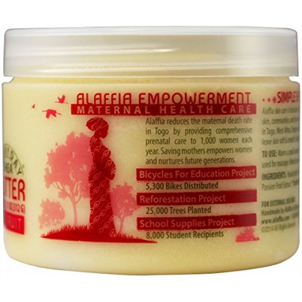 Alaffia Pure Unrefined Shea Butter, Passion Fruit. Deeply Hydrate...