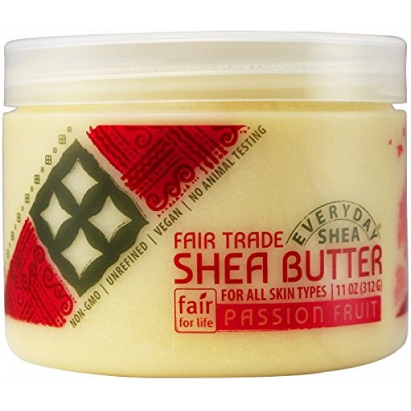 Alaffia Pure Unrefined Shea Butter, Passion Fruit. Deeply Hydrate...