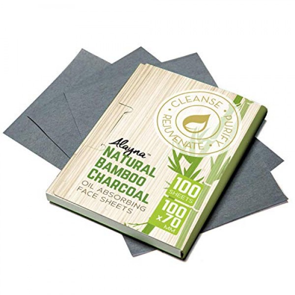 Oil Blotting Sheets- Natural Bamboo Charcoal Oil Absorbing Tissue...