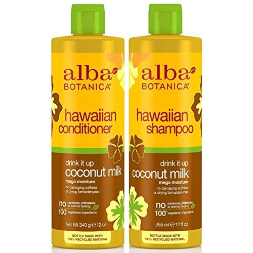 Alba Botanica Drink It Up Coconut Milk, Hawaiian Duo Set Shampoo ...