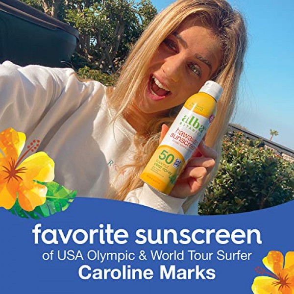 Alba Botanica Sensitive Sunscreen Spray, SPF 50, Fragrance Free, ...