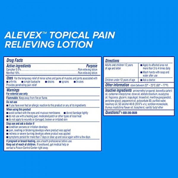 Aleve AleveX Pain Relieving Lotion, Powerful & Long Lasting for T...