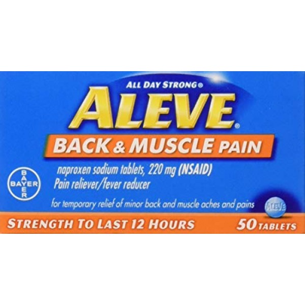 Aleve Back & Muscle Pain 50 Tablets Pack of 2