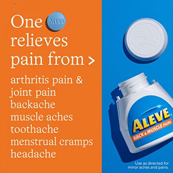 Aleve Back & Muscle Pain Relief Naproxen Sodium Tablets ‐ 250 Cou...