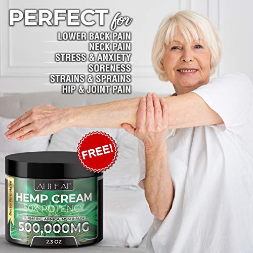 3 Pack Hemp Oil & Cream - 250,000mg for Pain Relief, Stress, An...