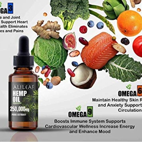 3 Pack Hemp Oil & Cream - 250,000mg for Pain Relief, Stress, An...
