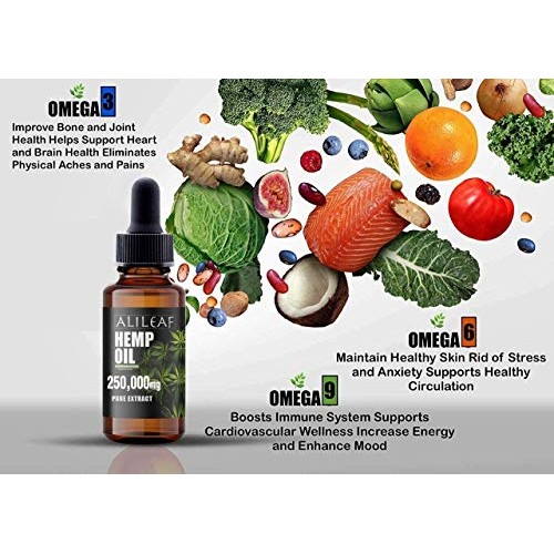 3 Pack Hemp Oil & Cream - 250,000mg for Pain Relief, Stress, An...