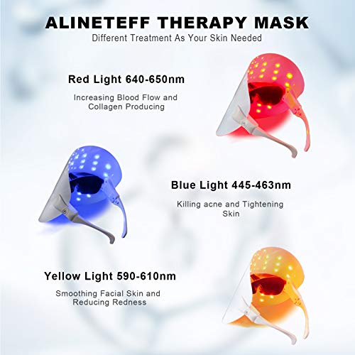 Light Therapy Mask ALINETEFF Led Face Mask for Skin Rejuvenation ...