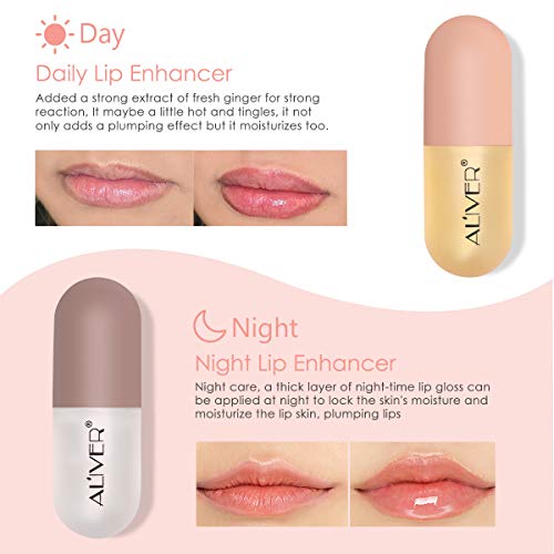 Aliver Lip Plumper, Lip Enhancer with Vitamin E & Natural Ginger ...