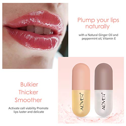 Aliver Lip Plumper, Lip Enhancer with Vitamin E & Natural Ginger ...