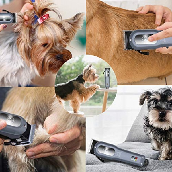 Alixane Dog Clippers Rechargeable Cordless, Heavy Duty Dog Cat Pe...
