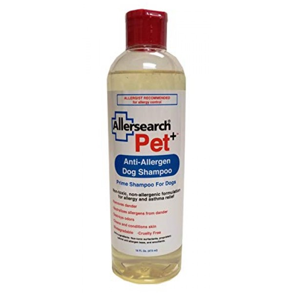 Allersearch Pet+ Anti-Allergen Dog Shampoo 16 Oz