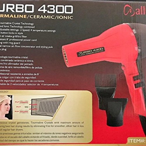 Allure Turbo 4300 Tourmaline/Ceramic/Ionic Hair Dryer