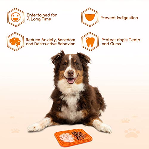 ALLWIN Dog Lick Mat - Large Size Lick Mat for Dogs 2 Packs with S...